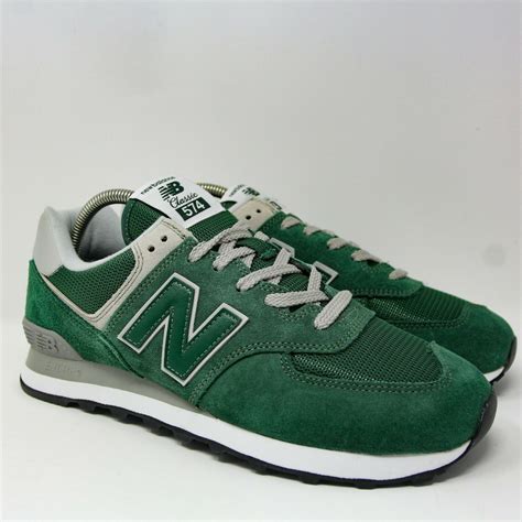 new balance 574 grey with forest green
